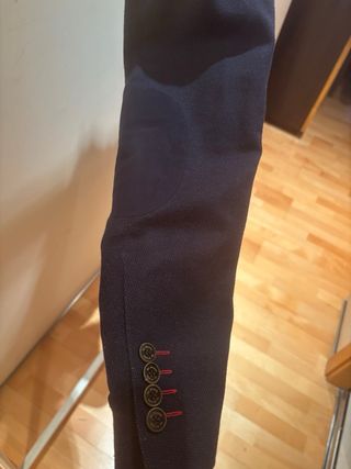 Americana El Ganso Azul Forro Rojo