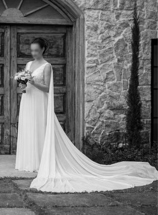 Vestido de Novia AIRE Barcelona KEREM + Capa