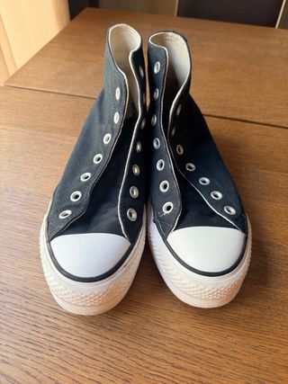 Converse botín plataforma negro muy poco uso