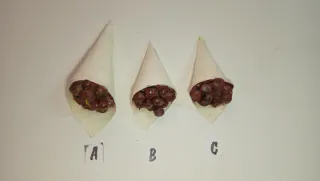 Cono con mini castagne