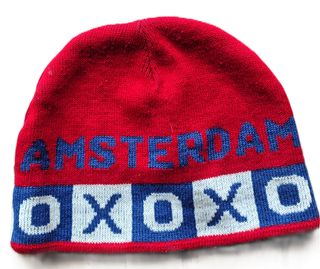 Berretto Amsterdam rosso e blu