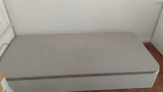 Canapé cama 90x190 beige y blanco