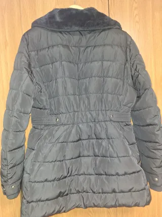 Abrigo Zara Negro Talla XL con Capucha