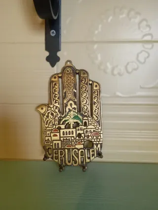 Oppenheim Israel Colgador llaves Hamsa vintage