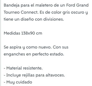 Bandeja Maletero Ford Tourneo Connect