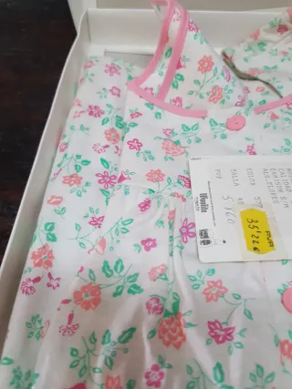 Camisón vintage Algodón Flores Talla 48