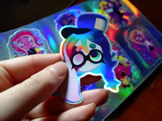 Stickers Agentes Splatoon 1 2 y 3 Holográficos