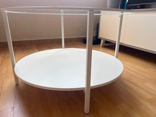 Mesa centro Ikea Vittsjo cristal, metal, madera