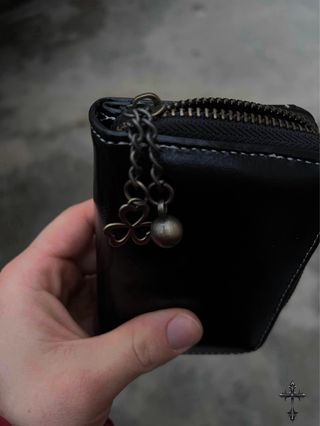 Portafoglio donna in pelle nero