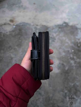 Portafoglio donna in pelle nero