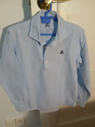 Camisa Scalpers Azul,talla 8 años
