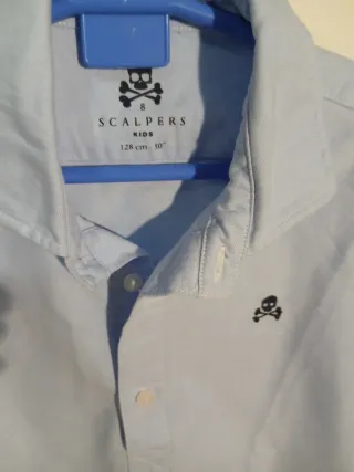 Camisa Scalpers Azul,talla 8 años