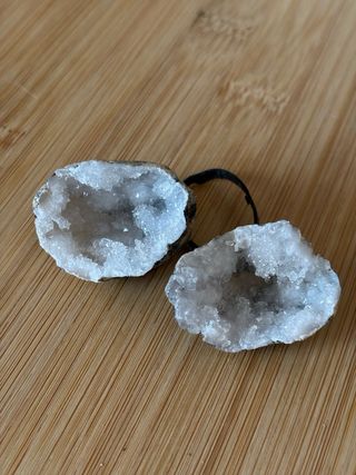 Mini geoda cuarzo blanco