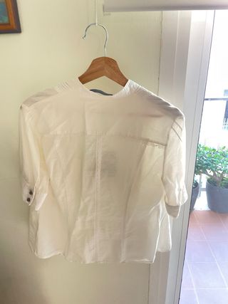 Camisa blanca mujer manga corta