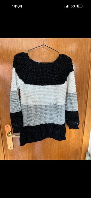 Jersey largo punto rayas M