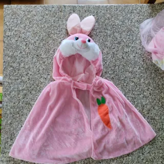 Costume da coniglio rosa 0-4 anni