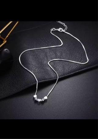 Set collana e bracciale argento 925 cuori