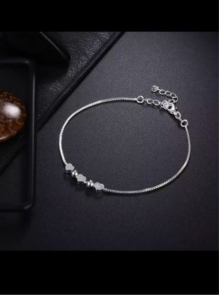 Set collana e bracciale argento 925 cuori