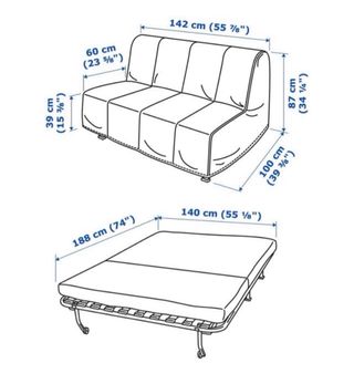 Sofá Cama Beige Ikea