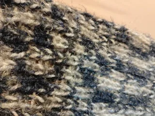 Bufanda Lana Doble con Brillo Negro Blanco