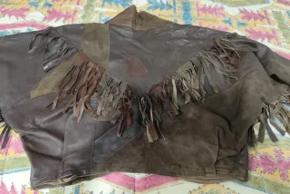 Chaqueta Piel Patchwork con Flecos ideal carnav