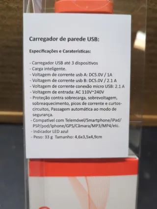 Cargador USB marca ELBE ,a estrenar