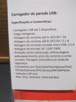 Cargador USB marca ELBE ,a estrenar