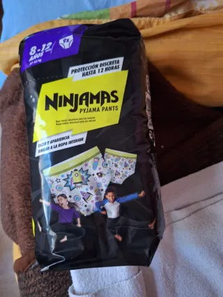 Pañales Ninjamas Talla 8-12 años (9 unidades)
