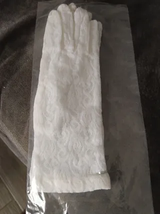 Guantes Manola Encaje Blanco