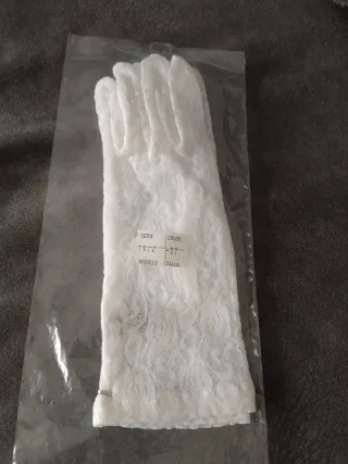Guantes Manola Encaje Blanco