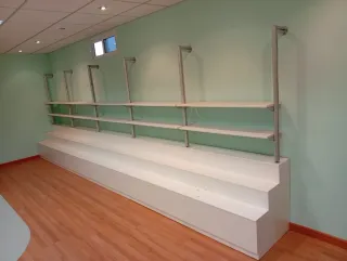 Estanterías de exposición de aluminio/conglomerado