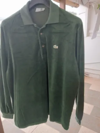 Polo Lacoste Manga Larga Verde