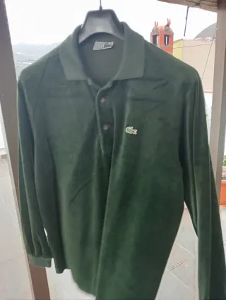 Polo Lacoste Manga Larga Verde
