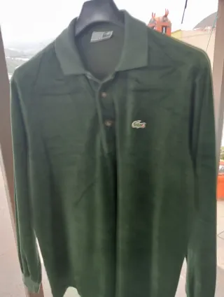 Polo Lacoste Manga Larga Verde