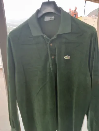 Polo Lacoste Manga Larga Verde
