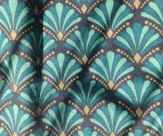 Alfombra ArtDeco Verde y Dorado