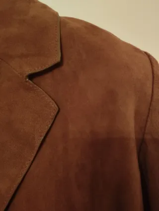 Abrigo Mango Piel de Cabra Marrón