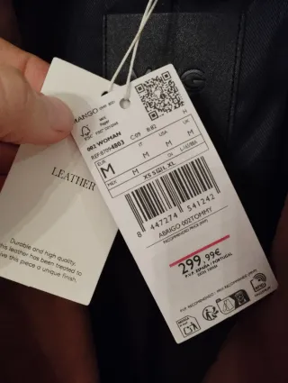 Abrigo Mango Piel de Cabra Marrón