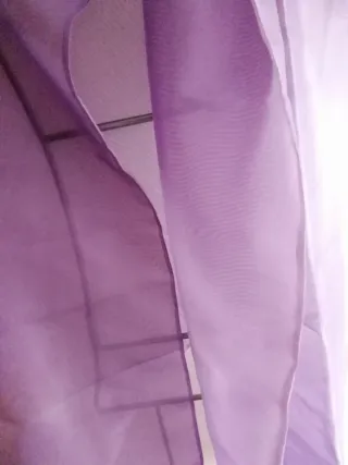 Chal doble de organza malva