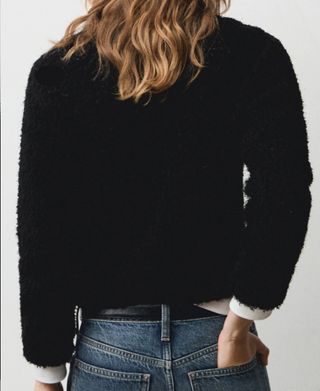 Jersey de mujer de Mango Negro peludito, S