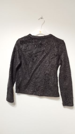 Jersey de mujer de Mango Negro peludito, S