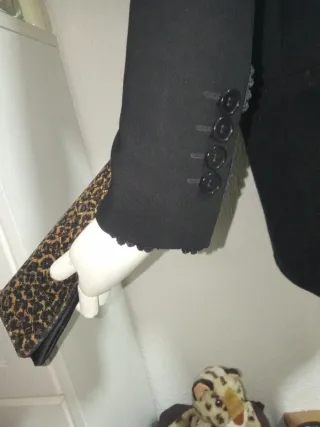 Americana entallada negra 1 botón