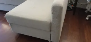 Sofá Cama Chaise Longue Beige. Medidas en imagen.