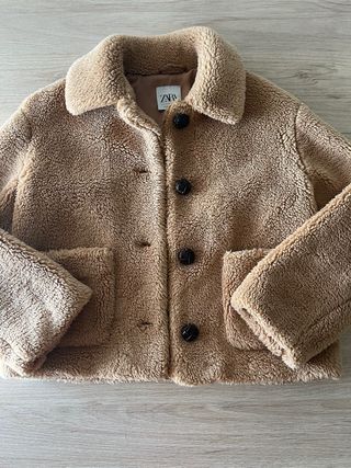 Abrigo pelo borrego beige