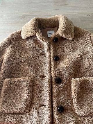 Abrigo pelo borrego beige