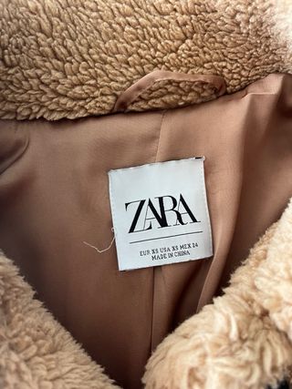 Abrigo pelo borrego beige