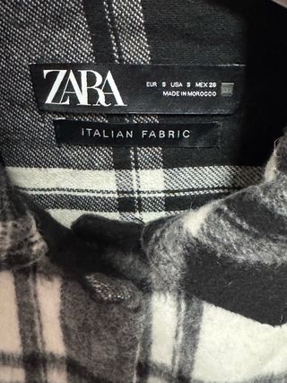 Chaqueta Zara cuadros blanco y negro