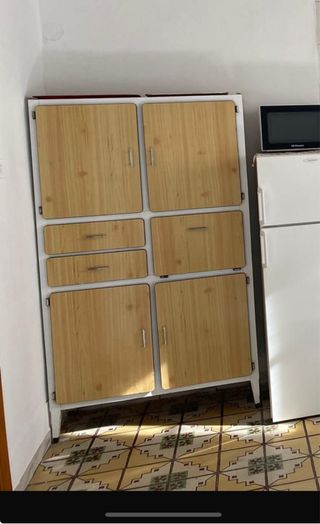 Armario antiguo madera y metal