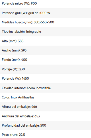 Microondas AEG integrable MSB2547D-M inox