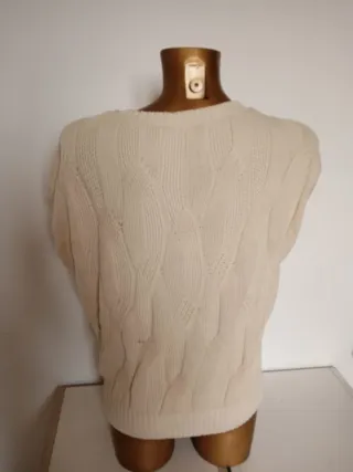 Cardigan cotone panna taglia L